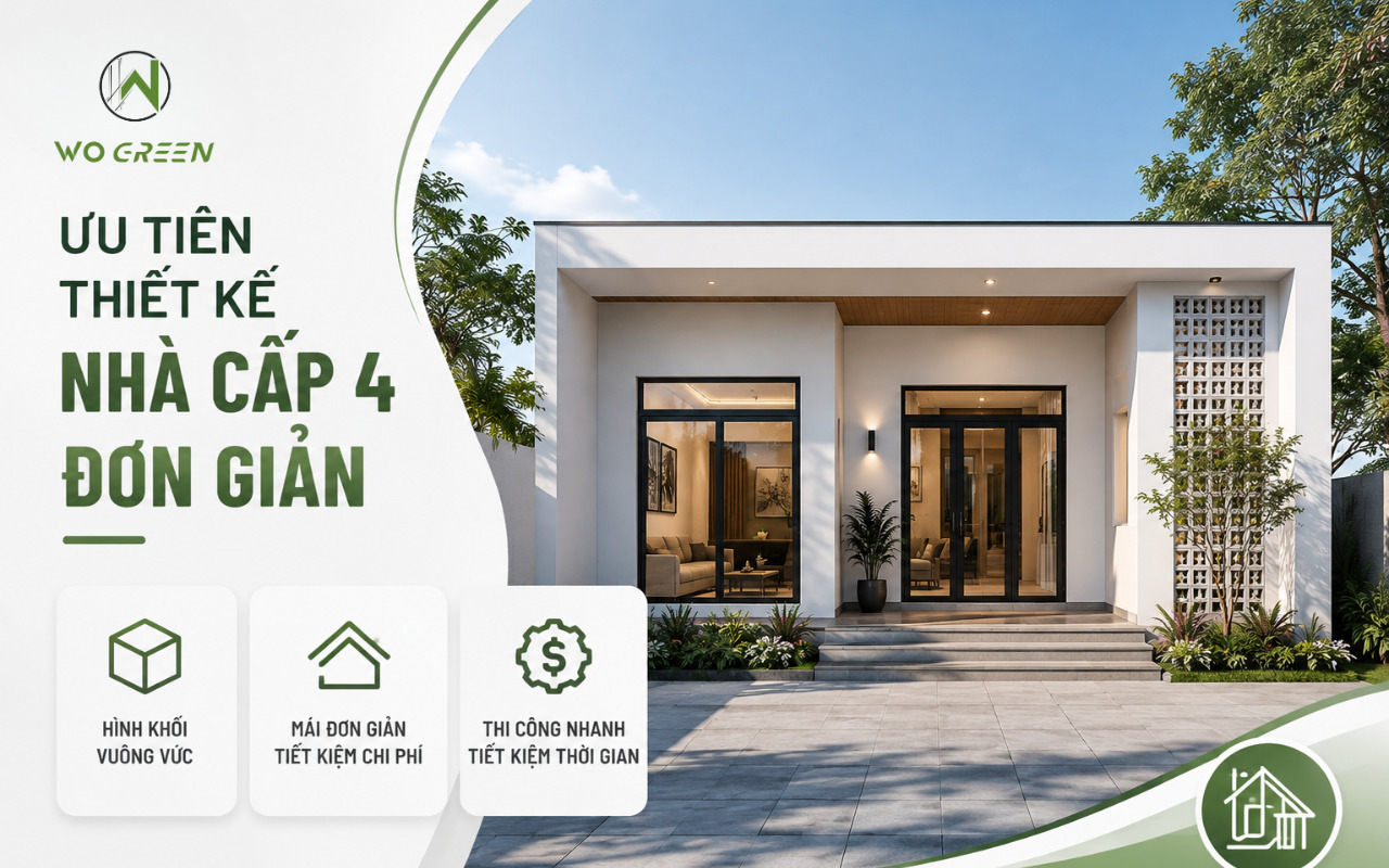 Ưu tiên thiết kế nhà cấp 4 đơn giản