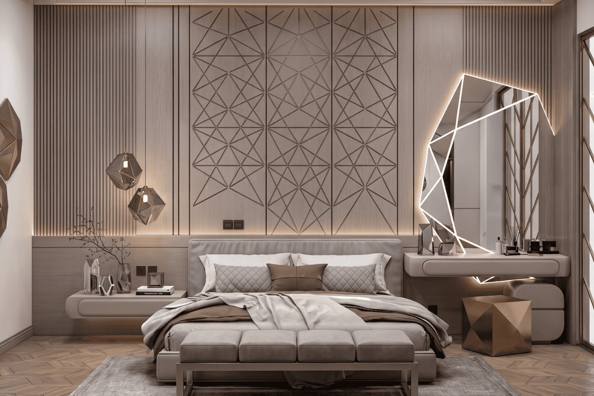 Mẫu phòng ngủ 30m2 sang trọng