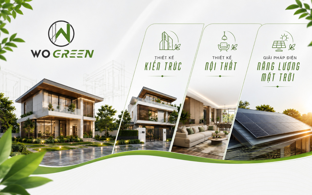Wogreen - Đơn vị thiết kế kiến trúc và nội thất theo nhu cầu