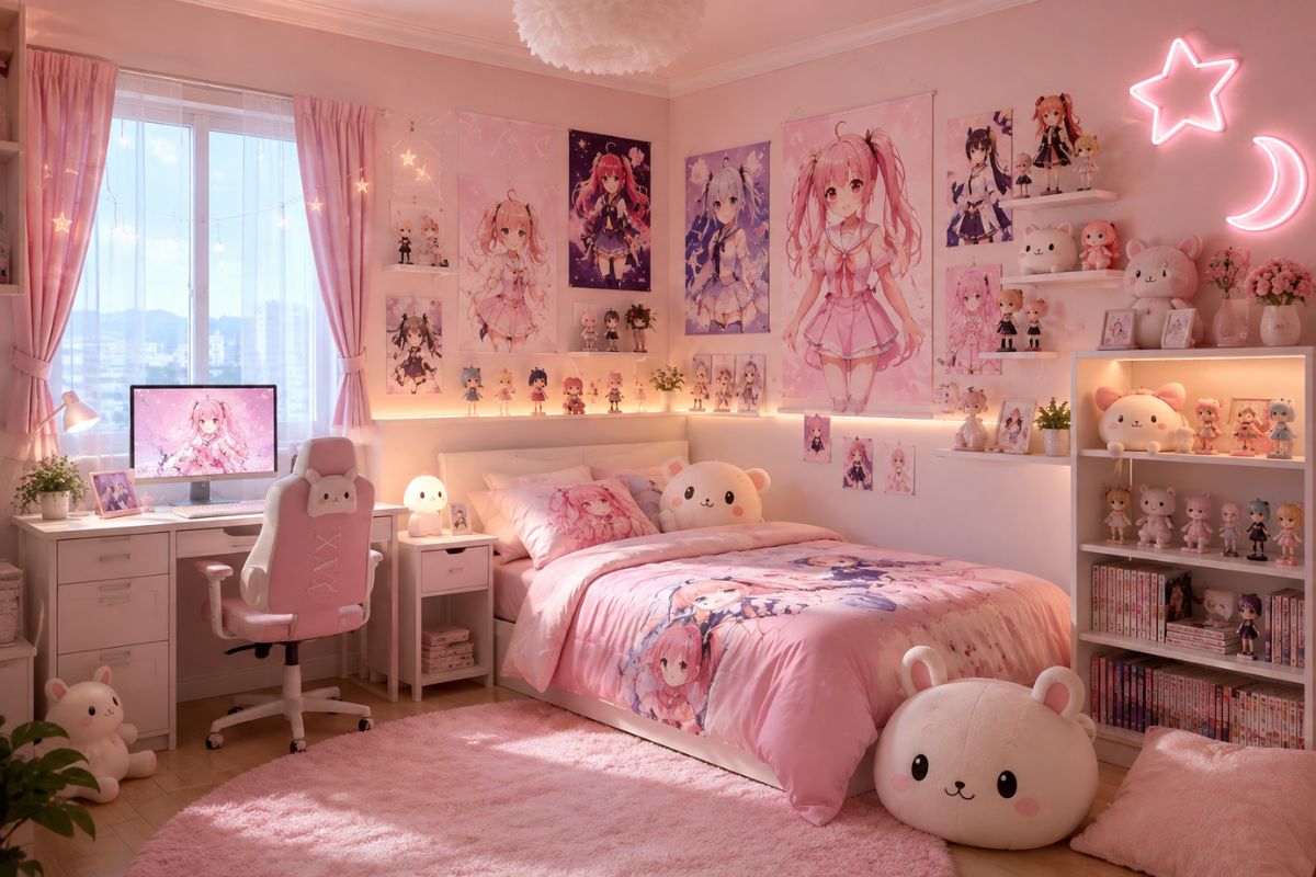 Mẫu phòng ngủ anime dễ thương, đáng yêu