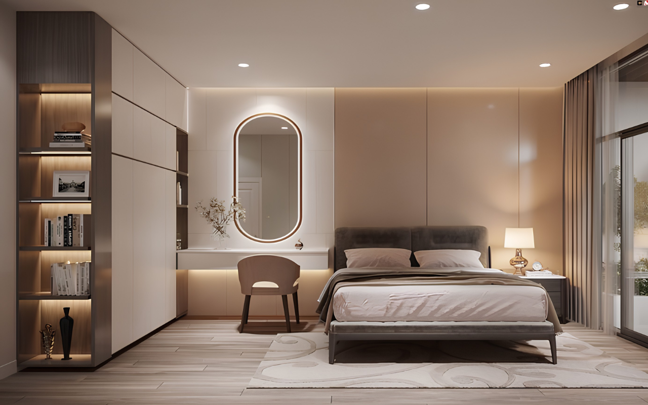 Mẫu phòng ngủ đẹp theo phong cách hiện đại - Nguồn: Sưu tầm