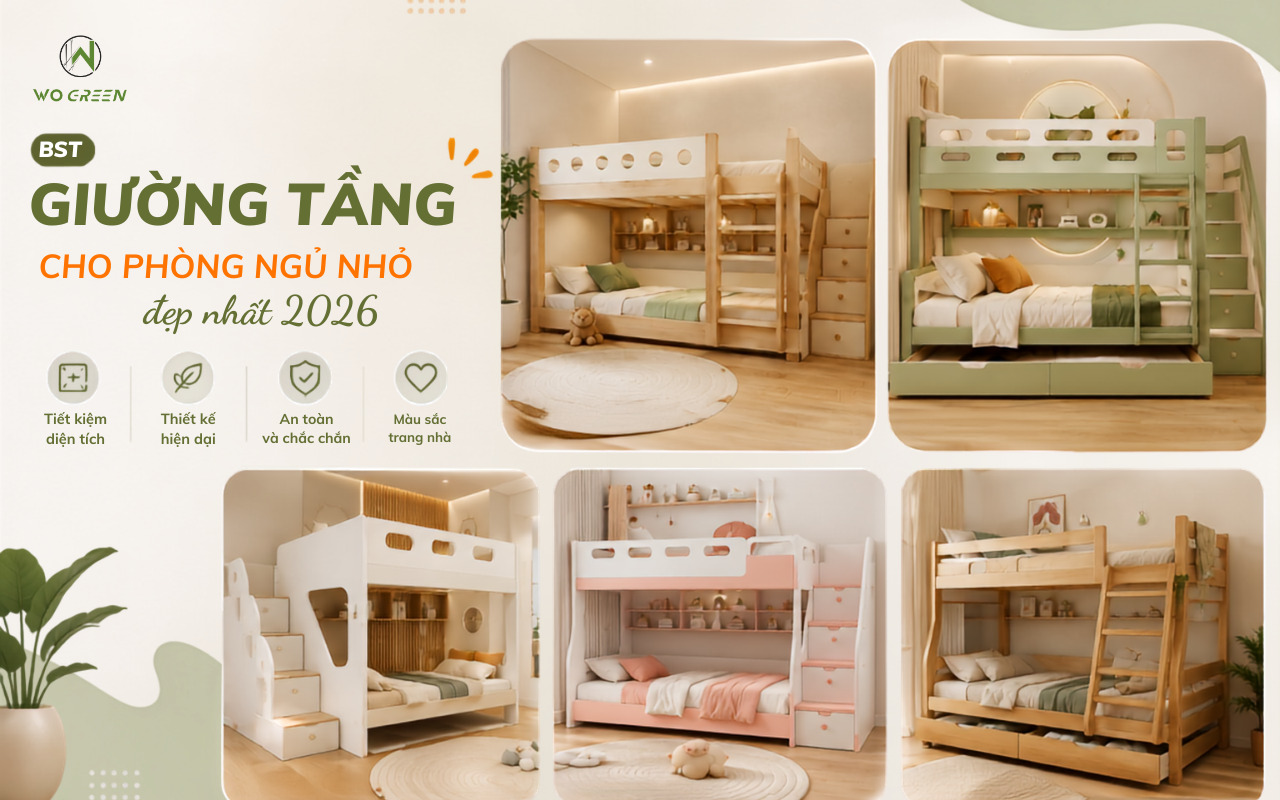 BST giường tầng cho phòng ngủ nhỏ đẹp nhất 2026