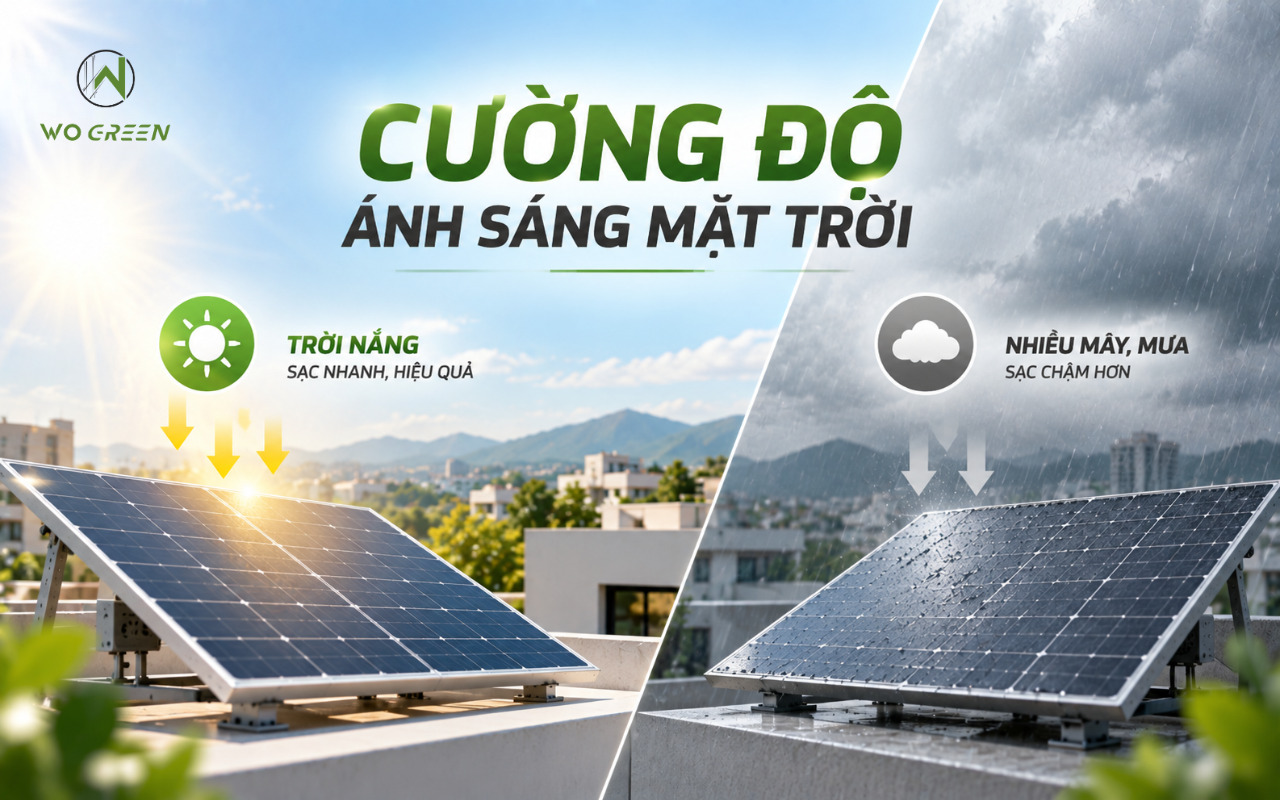 Cường độ ánh sáng mặt trời