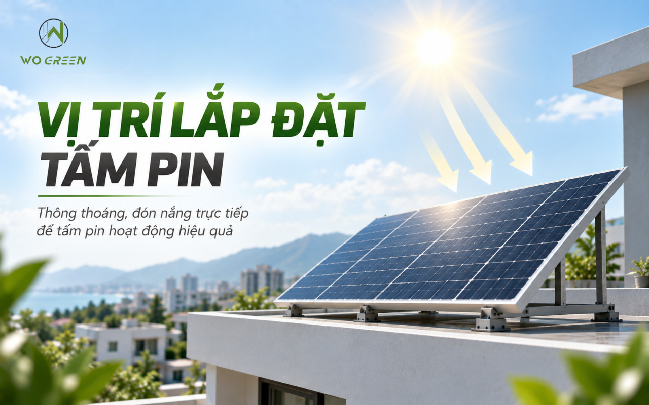 Vị trí lắp đặt tấm pin