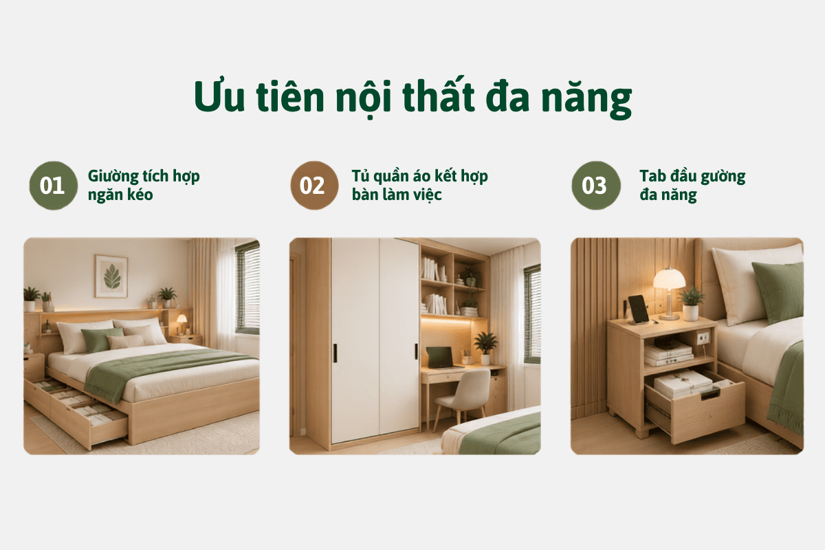 Ưu tiên nội thất đa năng