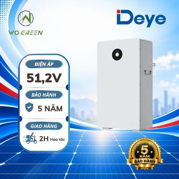 Pin Lithium DEYE 16kWh | Pin lưu trữ DEYE RW-F16