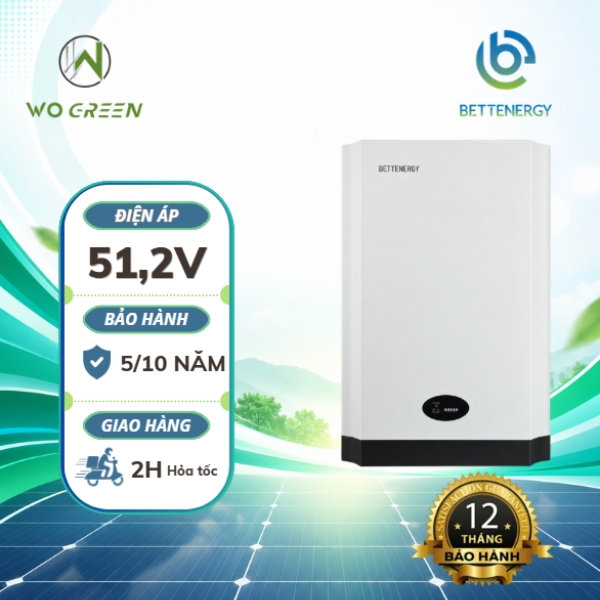 Pin lưu trữ BETTENERGY 5kWh | Pin Lithium 51.2V-100Ah