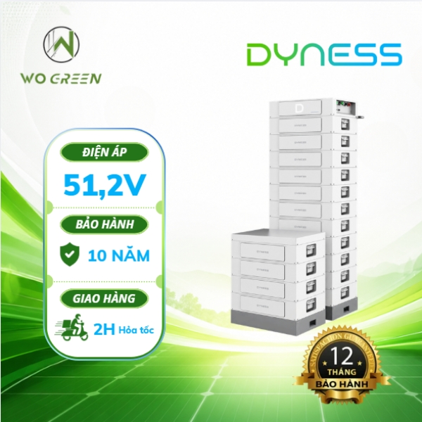Pin lưu trữ lithium Dyness STACK100 áp cao 15.36kWh – 76.8kWh