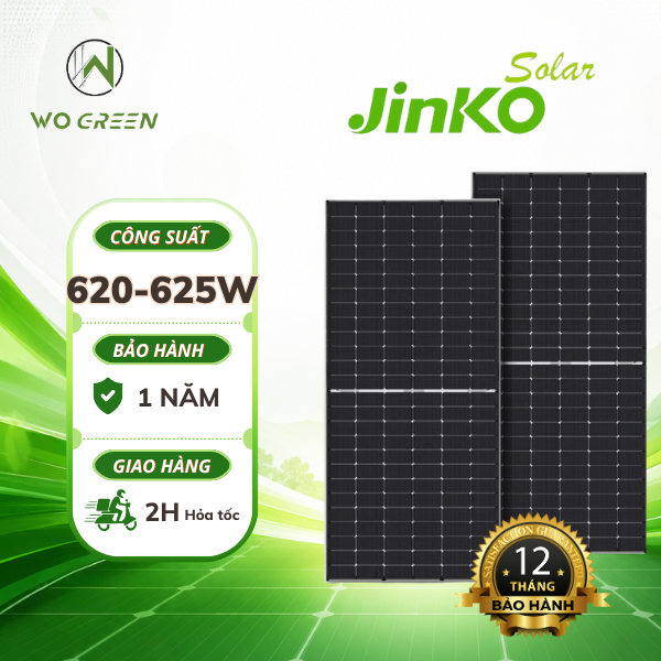 Pin năng lượng mặt trời Jinko 620W – 625W | Jinko 2 mặt kính