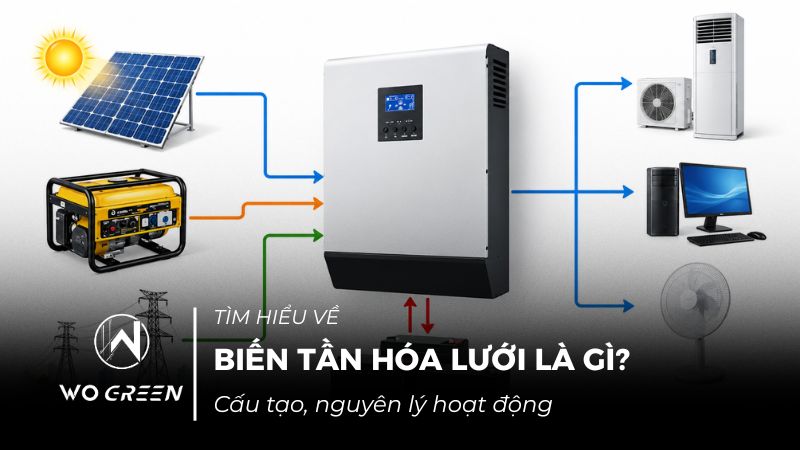 Biến tần hòa lưới là gì? Cấu tạo, nguyên lý hoạt động