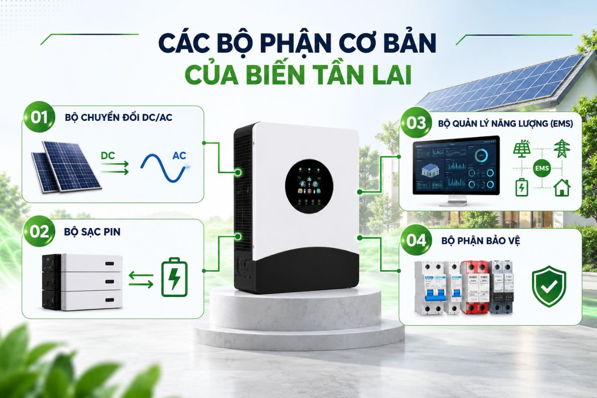 Các bộ phận cơ bản của biến tần lai