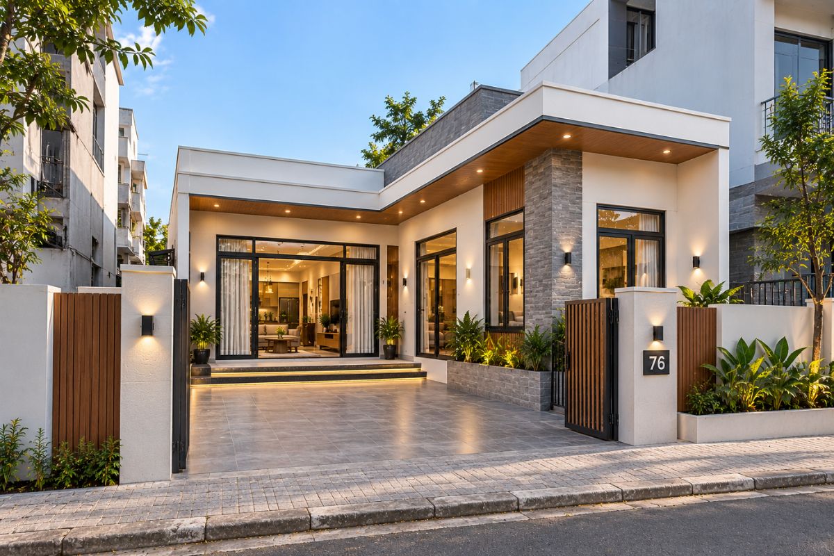 Mẫu nhà cấp 4 chữ L