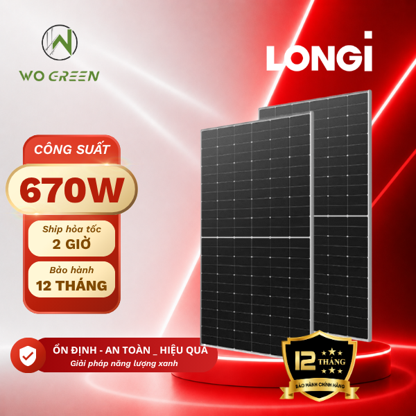 Tấm pin năng lượng mặt trời 670W | LONGi Hi-MO X10 670W