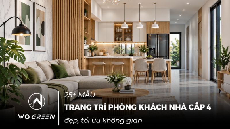 25+ mẫu trang trí phòng khách nhà cấp 4 ở nông thôn đẹp & tối ưu không gian