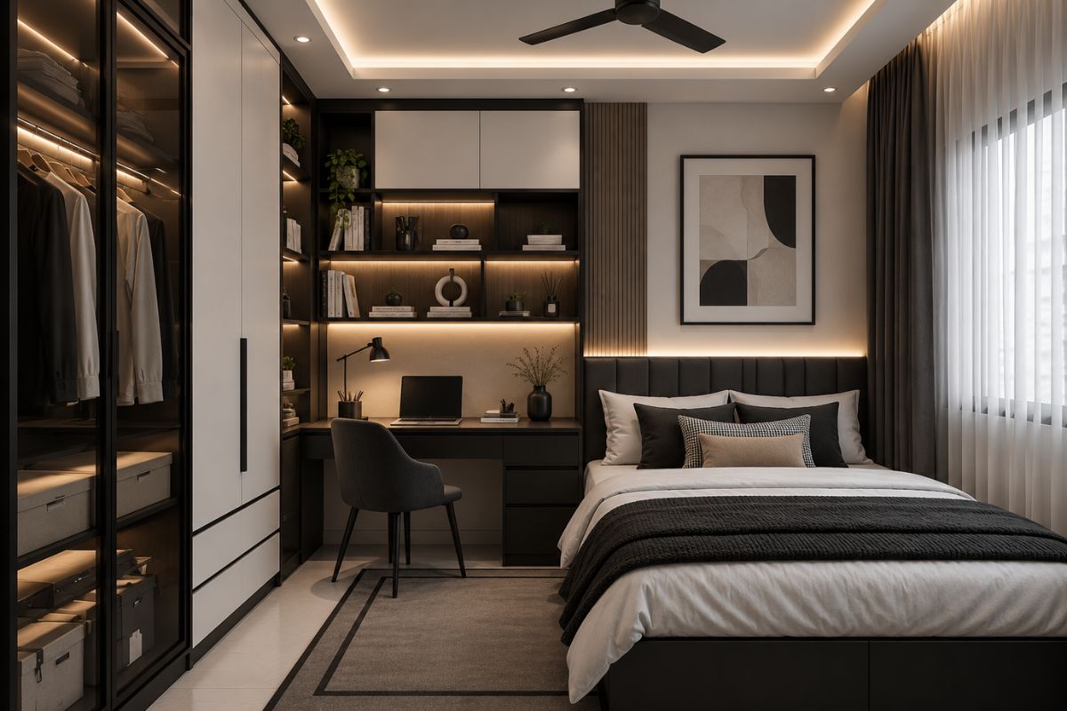 Mẫu phòng ngủ 6m2 cho nam